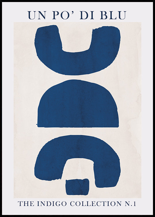 Blue Shapes Art Plakat