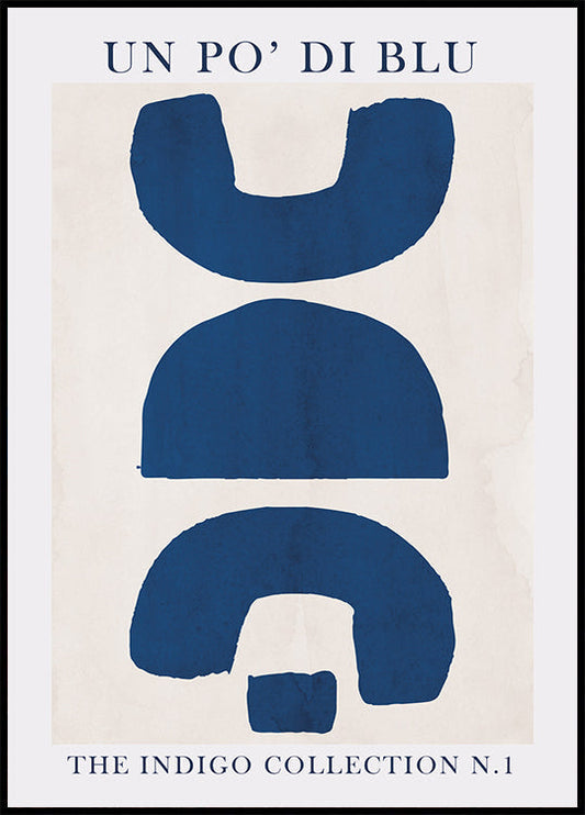 Blue Shapes Art Plakat