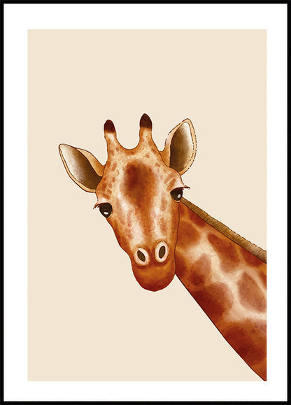 Peekaboo Giraffe Plakat