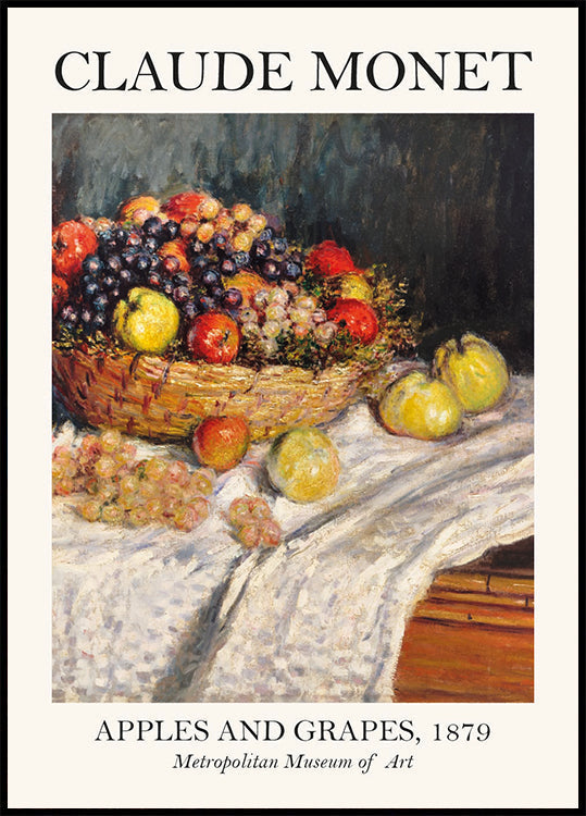 Monet Apples And Grapes Plakat