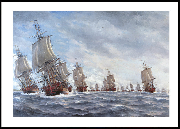 Naval Battle By Jacob Hagg Plakat