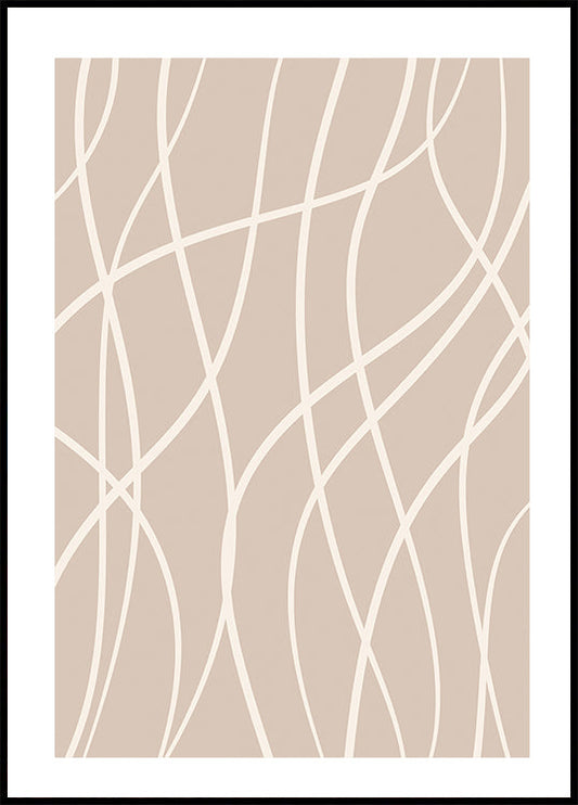 White Line Art Plakat