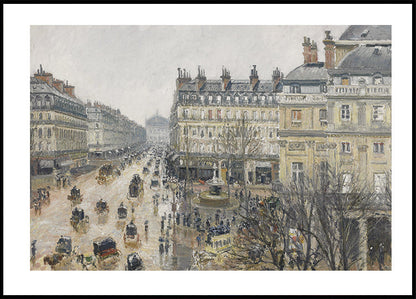 Place Du Thtre Franais Paris Rain By Camille Pissarro Plakat