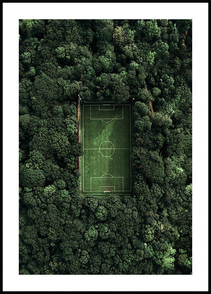 Soccer Field In The Forest Plakat