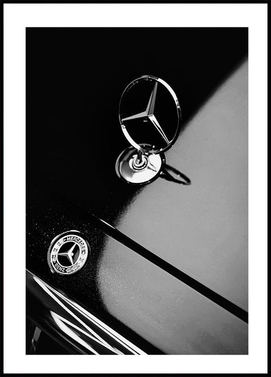 Mercedes Benz B&W Plakat