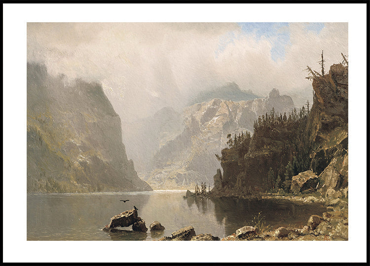 Western Landscape By Albert Bierstadt Plakat