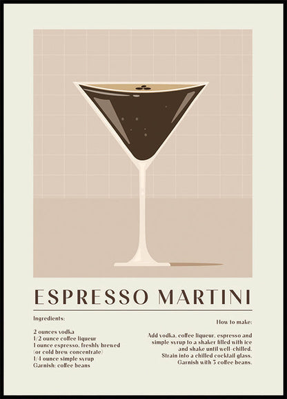 Espresso Martini Plakat