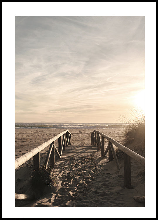 Path On The Sand To The Ocean Plakat