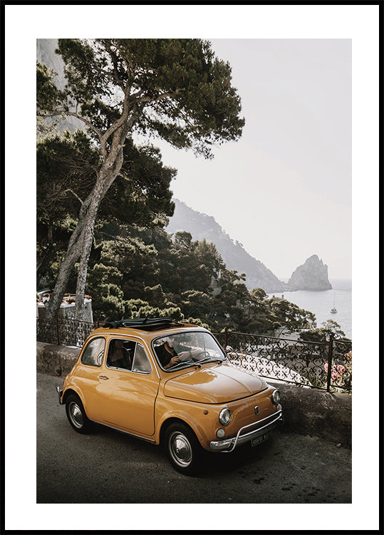 Little Orange Car in Capri Portrait Plakat