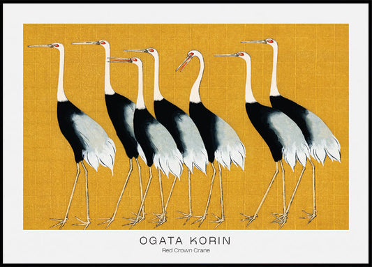 Red Crown Crane By Ogata Korin Plakat