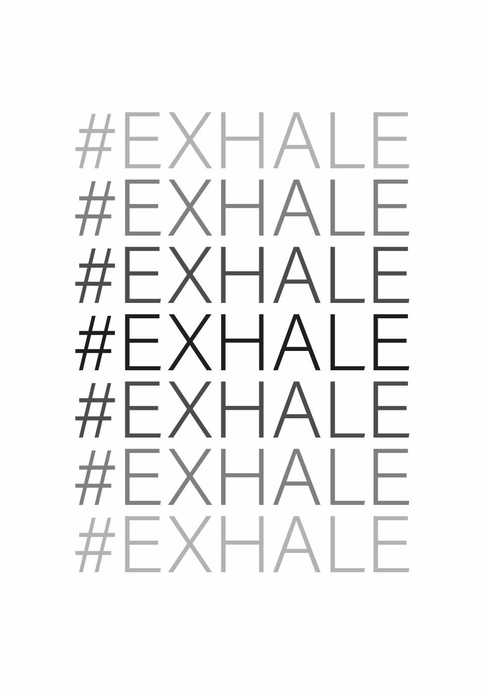 Hash Exhale Plakat - Posterbox.no