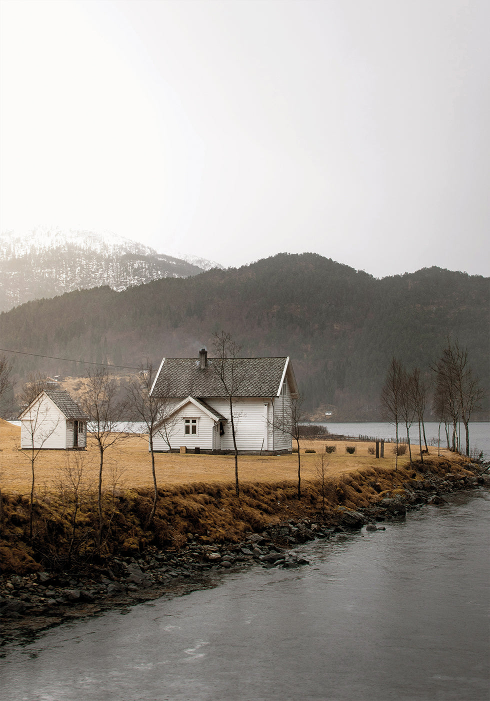 Houses Near The Water Plakat