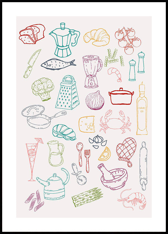 Kitchen Ingredient Plakat