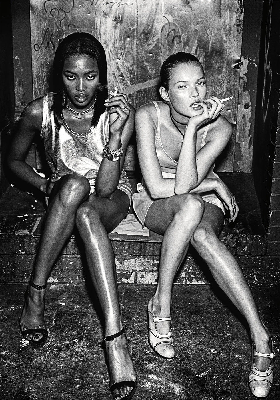 Naomi Campbell Kate Moss Smoking Plakat