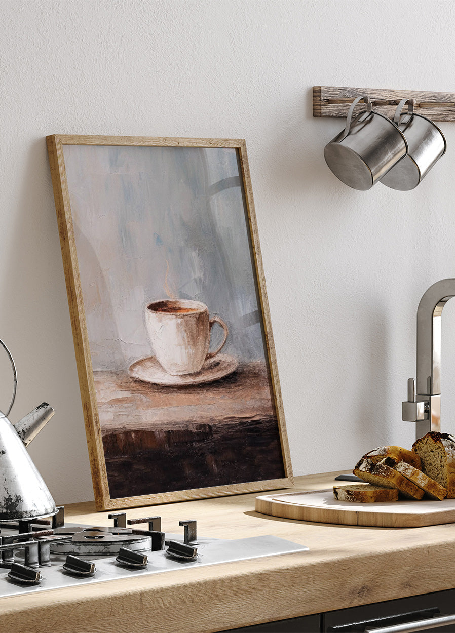 Neutral Coffee Art Moody Kitchen Plakat