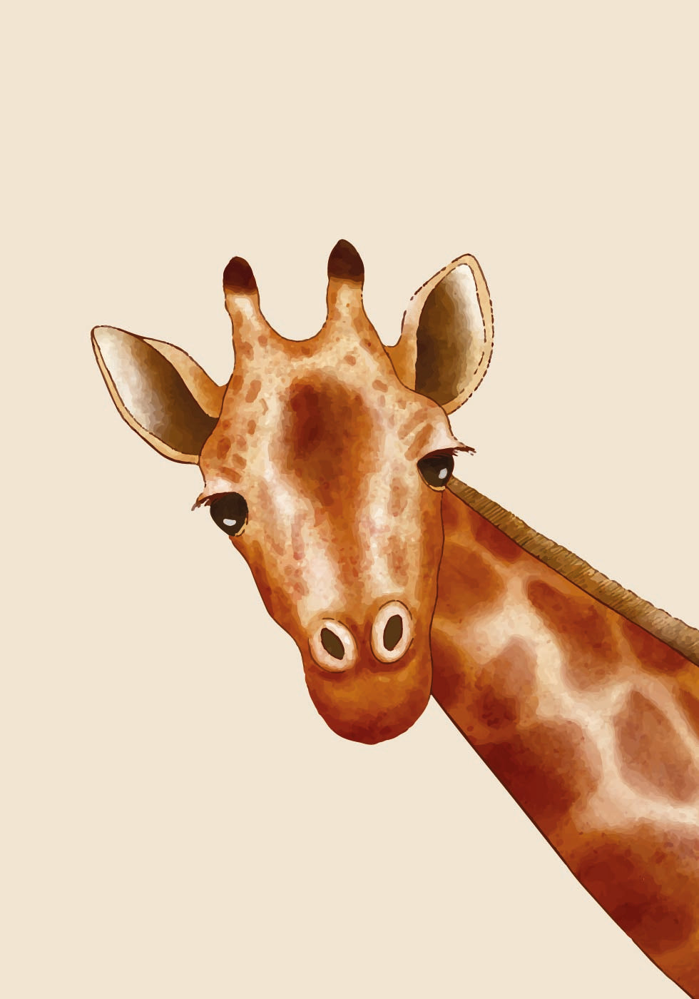 Peekaboo Giraffe Plakat