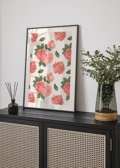 Peony Flowers Plakat