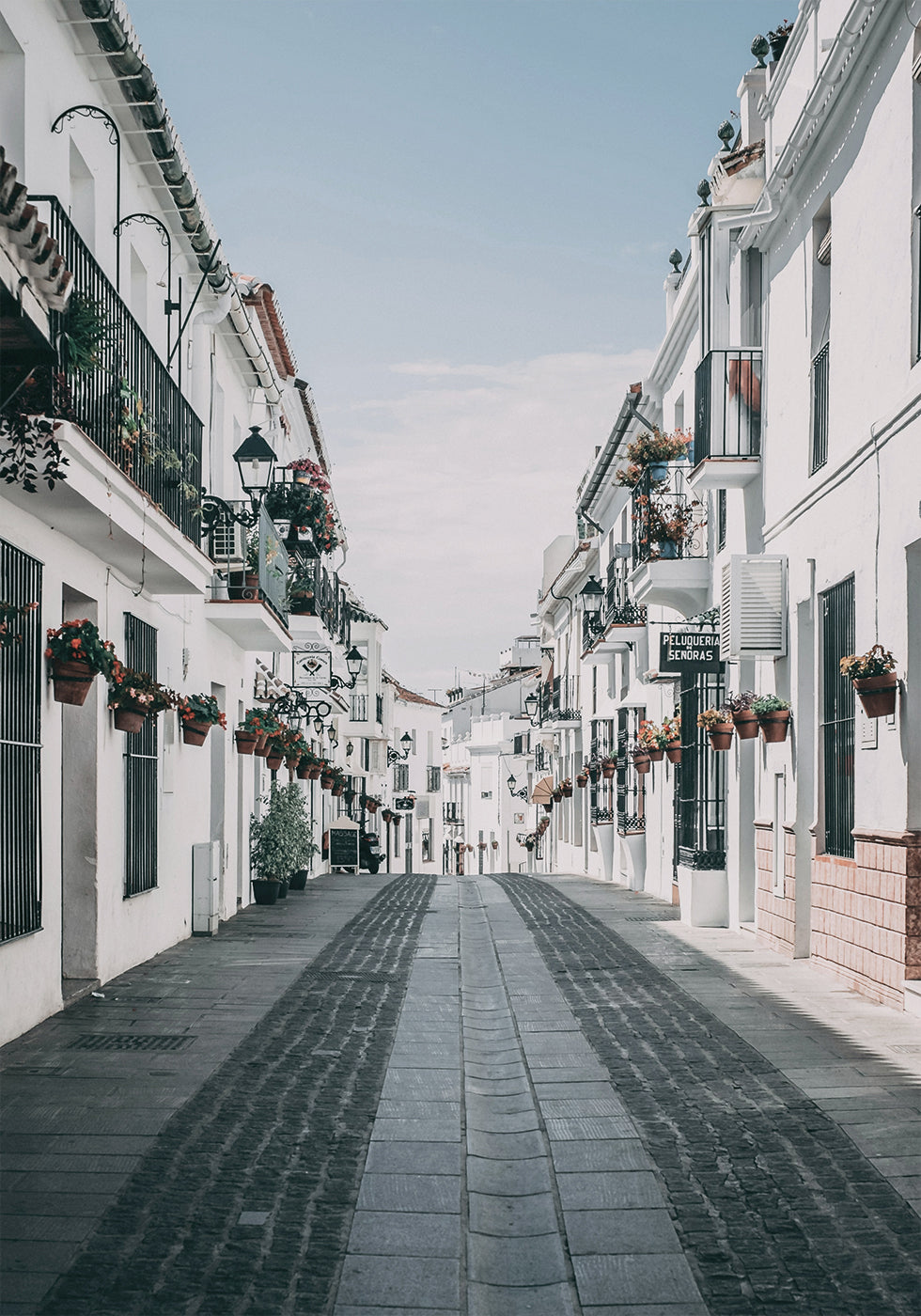 Spanish Streets of Mijas Plakat