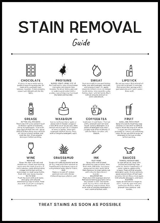 Stain Removal Guide Plakat