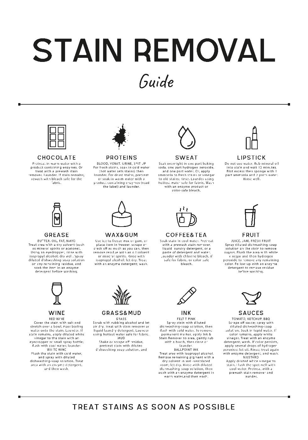 Stain Removal Guide Plakat