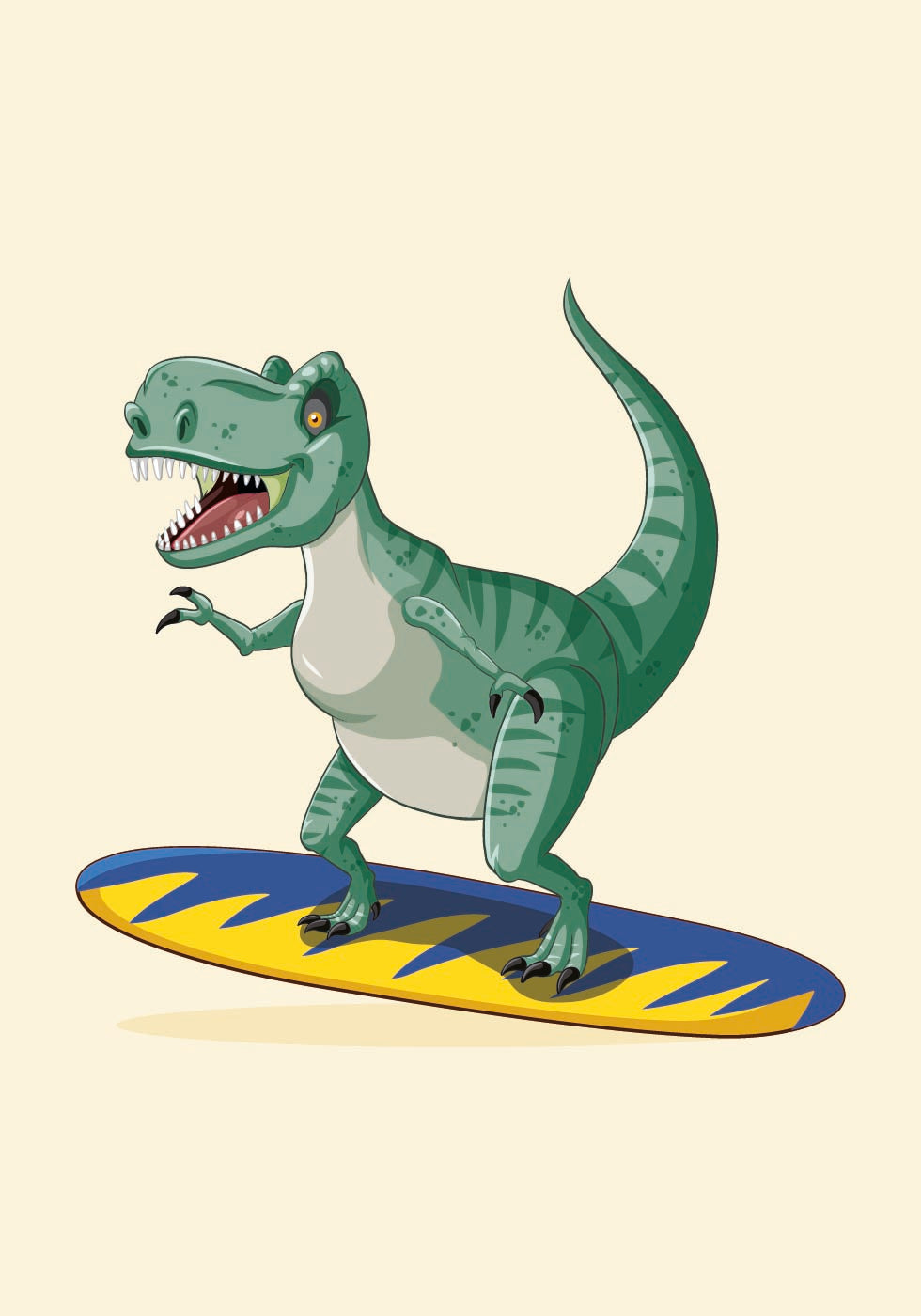 T-Rex Surfing Plakat