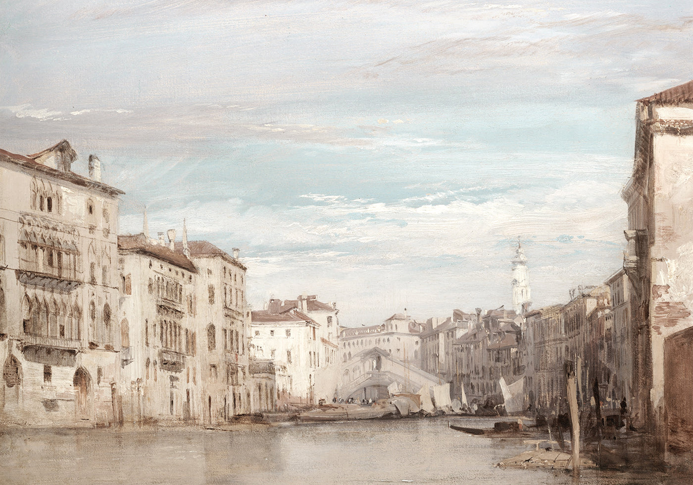 The Grand Canal Venice Looking Toward The Rialto By Richard Parkes Bonington Plakat