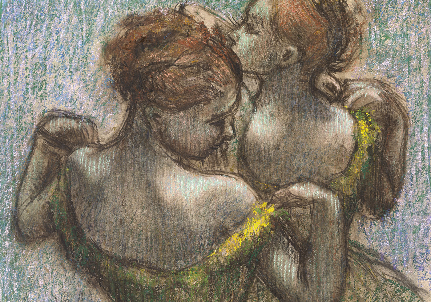 Two Dancers Half-length By Edgar Degas Plakat