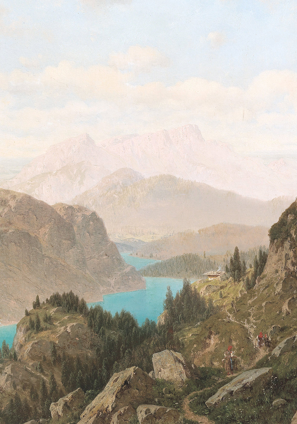 View Of The Königssee And The Untersberg By Josef von Schlögl Plakat