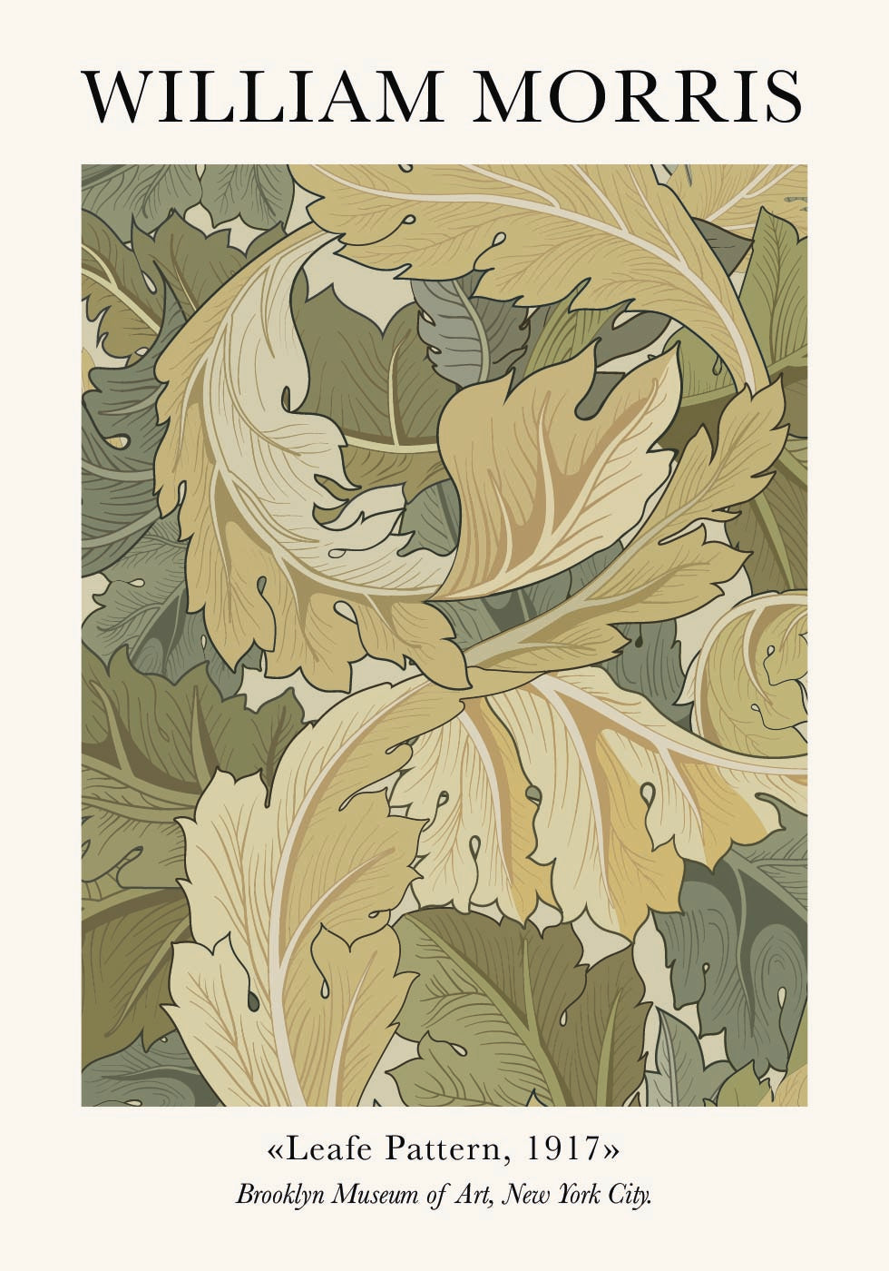 W. Morris & CO Leafe Pattern Plakat