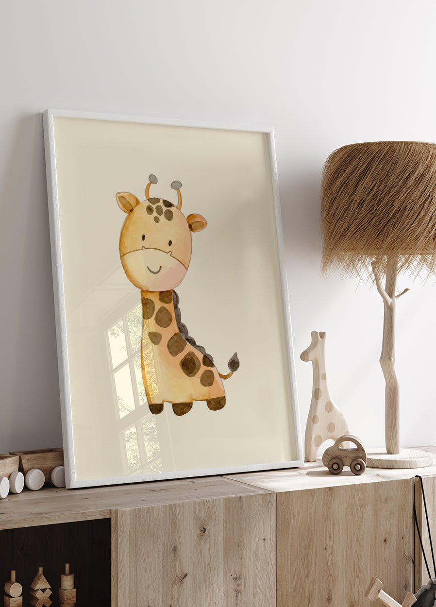 Watercolor Giraffe Plakat