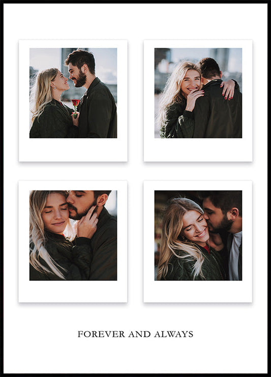 Personalized Couple Photo Collage Plakat