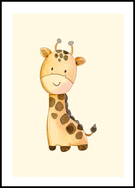 Watercolor Giraffe Plakat