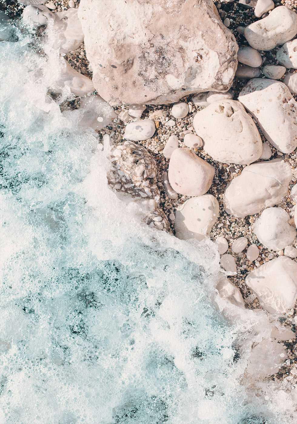 Ocean and Pebbles Plakat